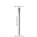 Dark grey stainless steel 16cm long handle stirring spoon with 1.3cm width dimension details - Stirring Spoon / 160mm / Black