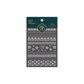 Self-adhesive nail sticker MN-082 featuring white lace and delicate floral patterns - White Lace Floral Style (MN-082)