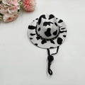 Mini pet cowboy hat with cow print pattern and adjustable strap for parties - Cowboy Drawstring / Cow Print