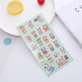 Cartoon koe stickerblad voor kinderen beloning met schattige groene dieren thema's - Koeienserie