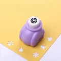 Creative manual hole puncher in lavender with a smiling face pattern for DIY crafts - Cartoon Series: Smiley Face