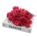 Artificial red violet flower bouquet with black veins on silk petals for home decor - Rose Red