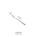 Polished 304 stainless steel dessert fork, 13.4cm fruit fork with dual prongs - Fruit Fork