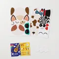 DIY 3D paper door sign kit with cartoon dog designs and 25x17cm craft materials - Dog Design / 170x250mm