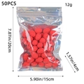 Lot de 50 mini œufs de Pâques rouges tachetés dans un sac laser avec les dimensions - Rouge