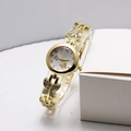 Elegante orologio al quarzo dorato da donna con maglie a farfalla e cristalli lucenti - Stile Farfalla Oro