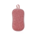 Spugna abrasiva rosa per cucina con trama ruvida e pratico laccetto per appendere - Rosso