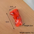 Macro view of lifelike artificial red chili model with realistic texture and 6cm dimensions - Roasted Pepper / 6cm*3cm*2cm / Red