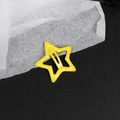 Y2K dopamine star hair clip in bright yellow gloss finish with hollow geometric design - Bright Yellow