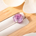 Pink firework-cut zircon screw back earring in silver-tone titanium steel finish - Purple & Pink (A290-5)