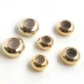 Polished 14K gold filled sliding stopper beads for DIY jewelry making and bracelets - 6mm / 14K Gold