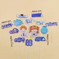 10-piece 2025 graduation cake toppers set with 6cm width motivational student design - Wind Chaser Youth Greeting 10 Sets