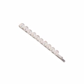 Handmade woven hair clip with colorful pearlescent beads on a silver metallic base - Silver 3#