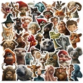 50 pieces of whimsical animal portrait stickers for DIY journals and laptop decoration - Grotesque Portrait Animals (WES148) / 50 Sheets