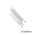Silver stainless steel flat head pins 0.7x30mm for DIY jewelry making and beading - T-Head Pin 0.7x30mm (20 pcs/Pack)