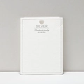 White cardboard jewelry display card for rings and earrings with S925 silver engraving - Necklace Display Card