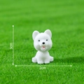Mini figurine de chiot en résine blanche pour micro-paysage DIY, taille 3cm x 2cm - 3# Loulou de Poméranie