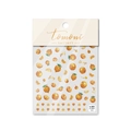 Stickers à ongles adhésifs avec motifs d'oranges réalistes et lettrage doré chic - Orange Vitalité (TA21)