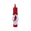 Christmas gnome refrigerator handle cover or wine bottle topper in red knitted fabric - 512B Female Style 1Pc / 1PC