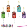 DIY Halloween diamond painting keychain set with pumpkin ghost patterns and crystal charms - Potion Bottle Shape Style