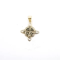 Colgante nudo celta dorado en acero de titanio para hombre de estilo retro y hip hop - Solo colgante / Dorado