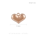 Rose gold heart pendant in stainless steel, 14mm size with 2g weight specification - Stainless Steel Rose Gold Heart Pendant (KLJ4988-Z)
