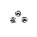 Böses Auge Perlen 8mm aus Edelstahl in Silber und Schwarz für DIY Schmuckherstellung - Stahlbasis Schwarz