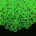 Glow in the dark acrylic alphabet beads with letter P for DIY jewelry making - Letter P (100Pcs/Pack)