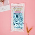 Blue metallic foil fringe curtain in retail packaging for party background decoration - 1*2m Light Blue