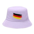 Lavender purple cotton sun hat with German flag paint print for outdoor sun protection - M / 10# Graffiti Flag - Purple