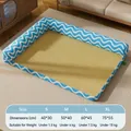 Größentabelle für kühlende Haustiermatte mit Wellenmuster für Katzen und Hunde - S / Blau-weißes Wellenmuster