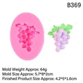 Grape shaped pink silicone mold for resin or chocolate crafts and baking tool - 1# Grape / Pink