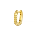 Classic 18K gold-plated croissant hoop earrings with a vintage twisted texture design - Twisted Texture / Gold