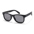 Matte black toddler silicone sunglasses S8359 with dark grey lenses and CE marking - Octopus Black