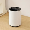 Rotating cylindrical kitchen utensil holder in white and black for knife storage - White Black