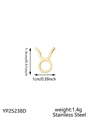 Detailed view of golden Taurus zodiac pendant size 1.3cm in stainless steel - Taurus