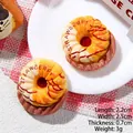 Miniature resin strawberry donut accessory for DIY crafts and magnets, size 2.2x2.5cm - Donut