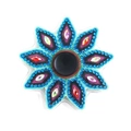Blue diamond painting fidget spinner with colorful gems and sparkling rhinestones - Style TL25