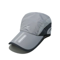 Dettaglio del cappellino da pesca grigio traspirante con mesh e strisce catarifrangenti - M (56-58cm) / Grigio