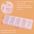 Translucent 5-grid PP plastic storage box with overall flip lid for craft organizer - 5-Compartment Single Lid Tool Box (20.8x7x2.5cm)