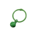 Anneau ressort en métal laqué vert avec petite cloche assortie pour accessoire DIY - Vert clair