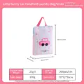 Pink handle laundry bag with rabbit design and 30x20x8cm size specifications - Pink Car Small Handheld 20*30cm