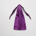 Elegant purple satin drawstring pouch with silky finish for gift and jewelry storage - Purple