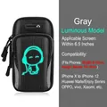 Fascia da braccio sportiva grigia luminosa in tessuto impermeabile per smartphone 6,5 pollici - Fascia da Braccio Cartoon Cielo Stellato Grigio