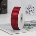 Deep red double-sided satin ribbon roll for gift wrapping and DIY crafts projects - One Roll 91 Meters Long / Wine Red (33#)