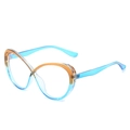 Modieuze TR90 cat-eye blauw licht bril met blauw en oranje gradiënt montuur - Boven Thee Onder Blauw