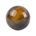 Polished tiger eye crystal sphere with golden brown cat-eye effect for home decor - 40mm / Yellow Tiger Eye