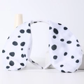 Detailed macro view of plush Dalmatian spotted headband with soft faux fur texture - Dalmatian Long Ears