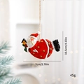 Hanging resin Santa Claus ornament with lantern on a rustic jute rope for Christmas tree - Santa with Birdhouse