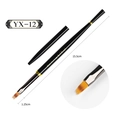 Professional black nail art brush YX-12 with flat slanted tip for gel painting - Nail Fish-Shaped Fan Sweeping Brush YX12